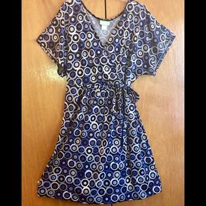 Blue and White Circle Dress - 3X